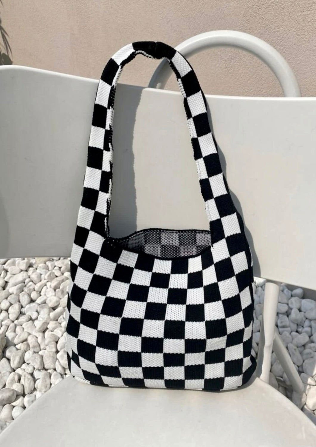 B&W Checkerboard Bag